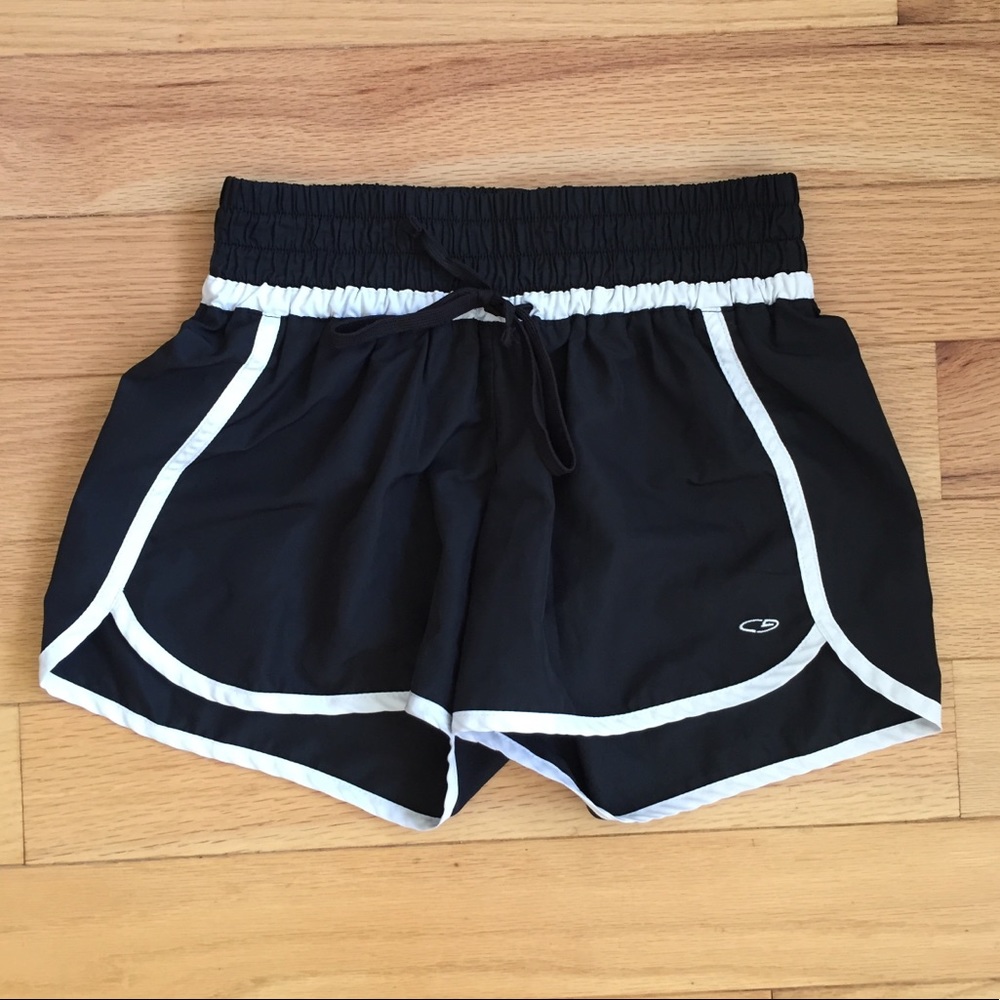 Black and White Workout Shorts